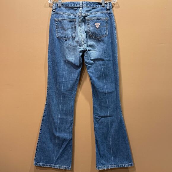Vintage Guess Jeans BootCut Mens Cowboy Fading Made USA 29x32 10.5" Leg Opening - Picture 2 of 8